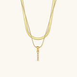 Fiona Layered Gold Initial Letter Necklace