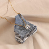 Kyla Solitaire Gold Necklace