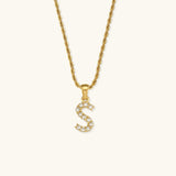 Maeve Letter Initial Diamond Necklace