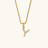 Maeve Letter Initial Diamond Necklace